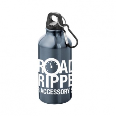 Логотрейд бизнес-подарки картинка: #2 Бутылка для питья с карабином, темно-серый