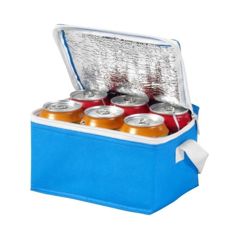 Лого трейд pекламные cувениры фото: Сумка-холодильник на 6 банок, голубой