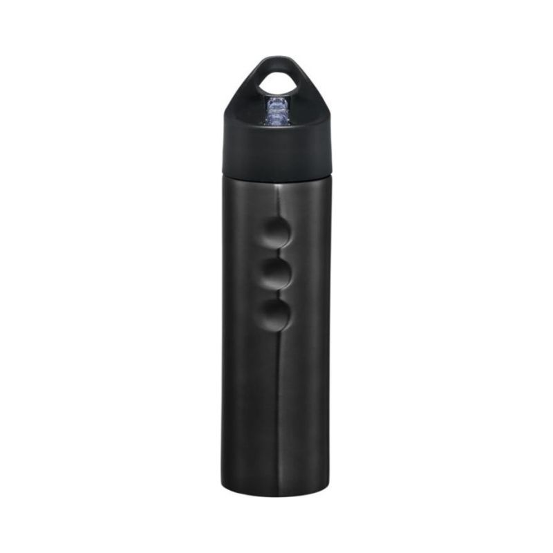 Логотрейд pекламные cувениры картинка: Стальная спортивная бутылка, черный