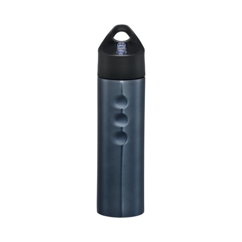 Логотрейд pекламные продукты картинка: Стальная спортивная бутылка, синий