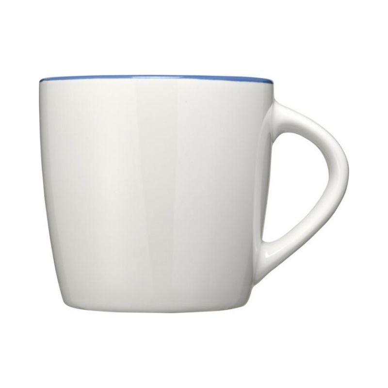 Логотрейд pекламные подарки картинка: Керамическая чашка Aztec, белый/синий