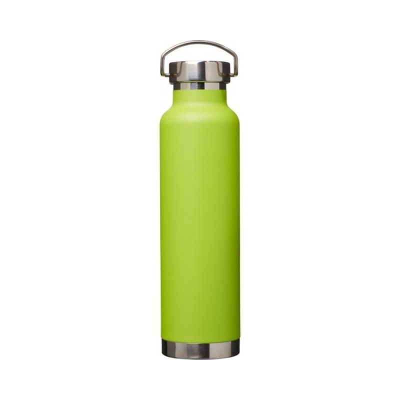 Лого трейд бизнес-подарки фото: Бутылка с вакуумной медной изоляцией, лайм