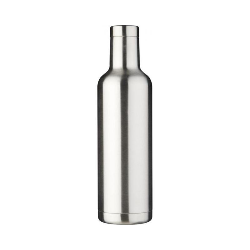 Логотрейд pекламные подарки картинка: Pinto медная вакуумная изолированная бутылка, cеребряный