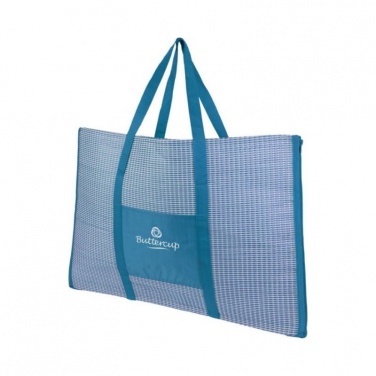 Логотрейд pекламные продукты картинка: Пляжная складная сумка-тоут и коврик Bonbini, голубой