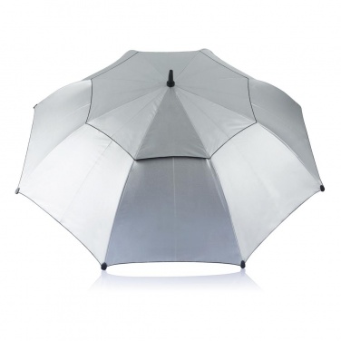 Логотрейд pекламные продукты картинка: Зонт-трость антишторм Hurricane 27", серый