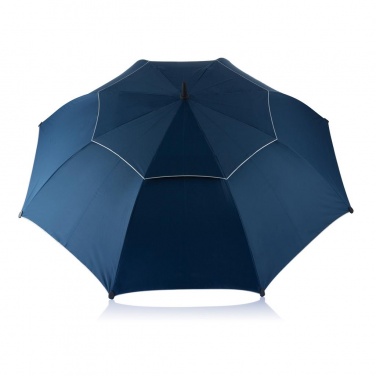 Логотрейд pекламные cувениры картинка: Зонт-трость антишторм Hurricane 27", темно-синий.