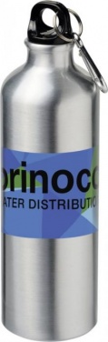 Лого трейд pекламные продукты фото: Сублимационная бутылка Pacific с карабином, cеребряный