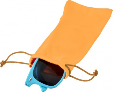 Лого трейд бизнес-подарки фото: Чехол из микрофибры Clean для солнцезащитных очков, неоново-оранжевый