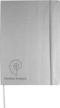 Лого трейд бизнес-подарки фото: Классический деловой блокнот, cеребряный