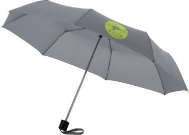 Логотрейд бизнес-подарки картинка: Зонт Ida трехсекционный 21,5", серый