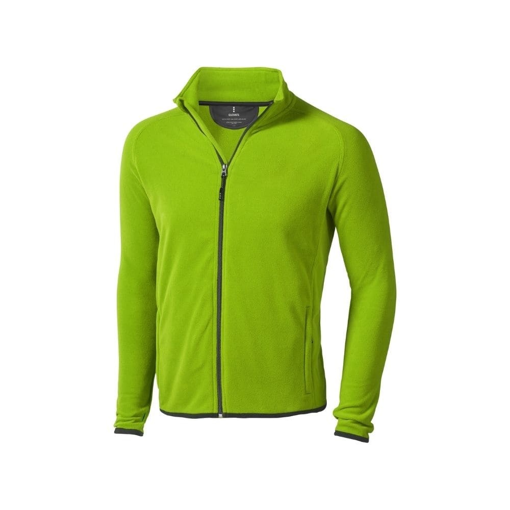 Логотрейд pекламные продукты картинка: Микрофлисовая куртка Brossard с молнией на всю длину, светло-зеленый