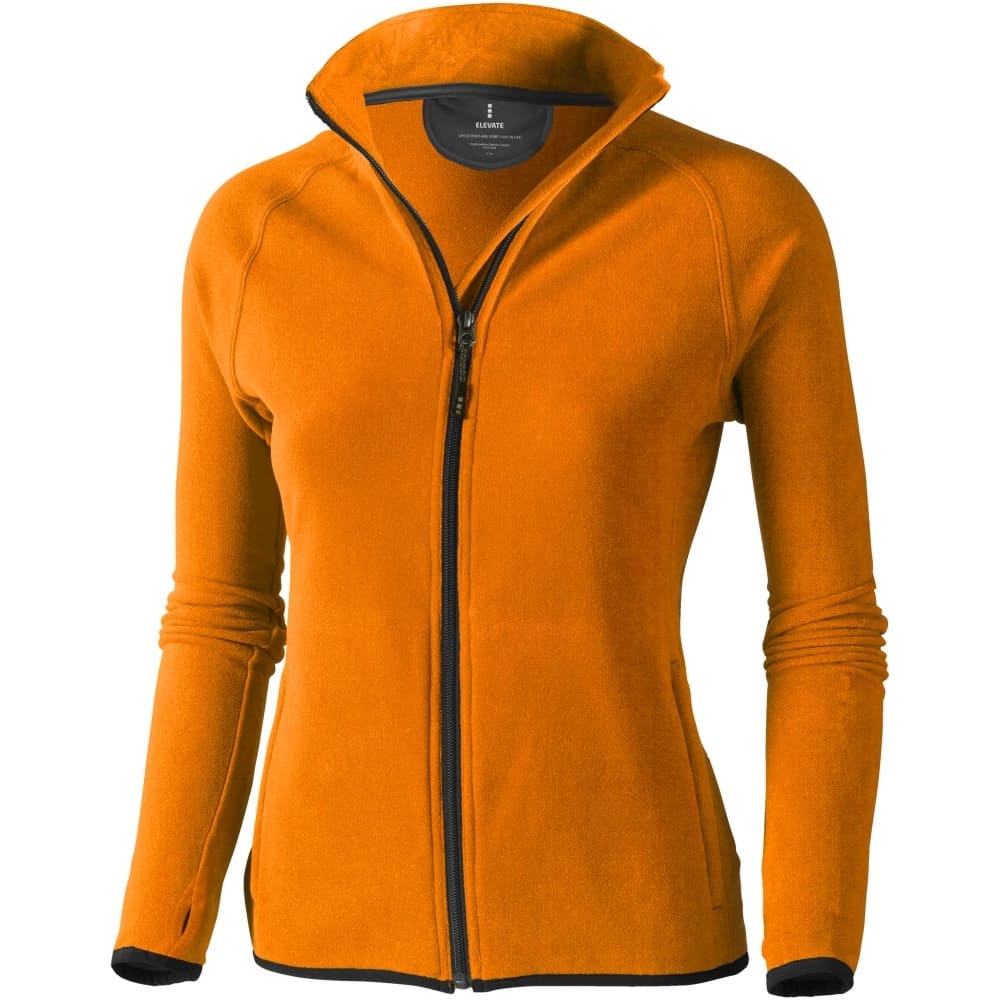 Логотрейд pекламные подарки картинка: Женская микрофлисовая куртка Brossard с молнией на всю длину, orange