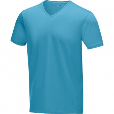 Логотрейд pекламные cувениры картинка: Kawartha short sleeve men's organic V-neck t-shirt