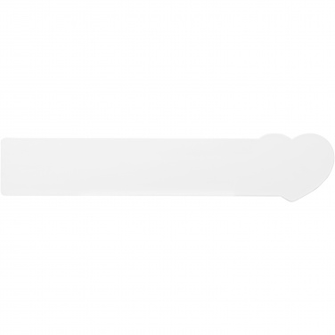 Логотрейд бизнес-подарки картинка: Линейка из переработанной пластмассы Tait длиной 15 см в формесердца