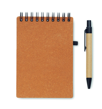 Лого трейд pекламные подарки фото: Recycled notebook with ball pen