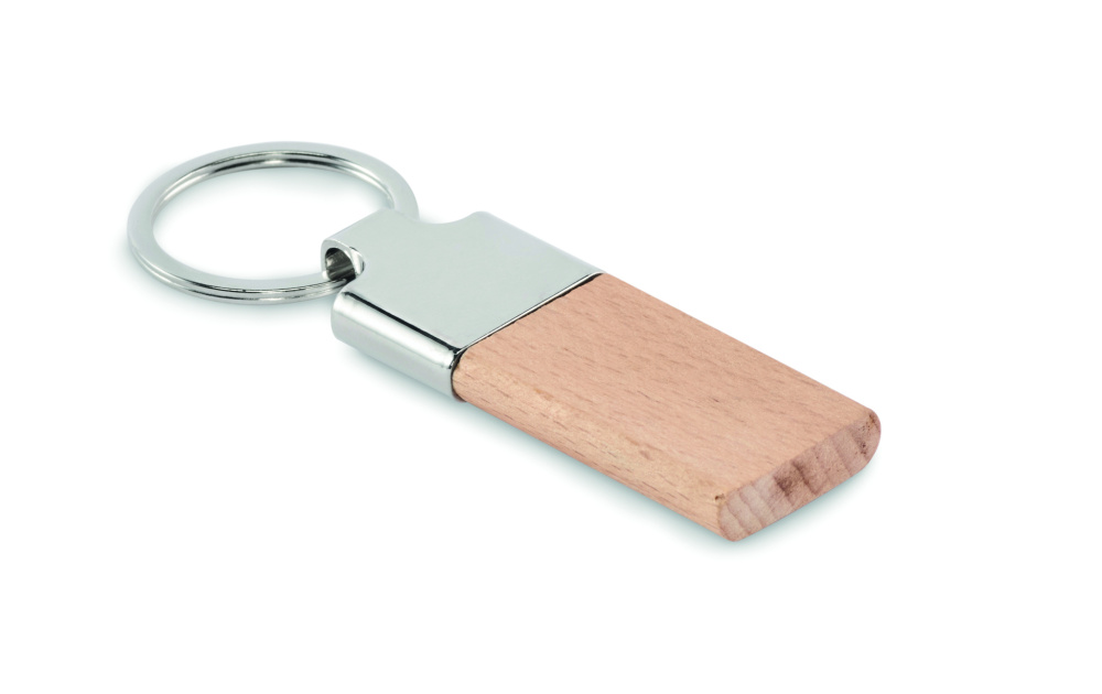 Лого трейд pекламные cувениры фото: Key ring with rubber wood