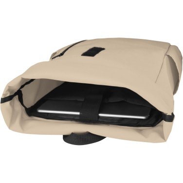 Логотрейд pекламные подарки картинка: Рюкзак Byron 15,6" объемом 18 л со скручиваемым верхом, изготовленный из переработанного ПЭТ по стандарту GRS