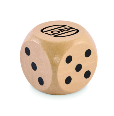 Лого трейд бизнес-подарки фото: Schima wooden dice 5cm dia