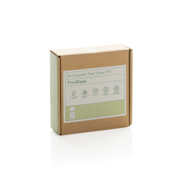 Логотрейд pекламные подарки картинка: Аккумуляторная дорожная бритва TrimBlade, степень защиты IPX7.