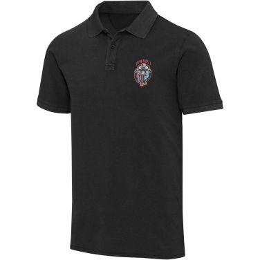 Логотрейд pекламные подарки картинка: Calgary 200 г/м2 стиранное мужское поло