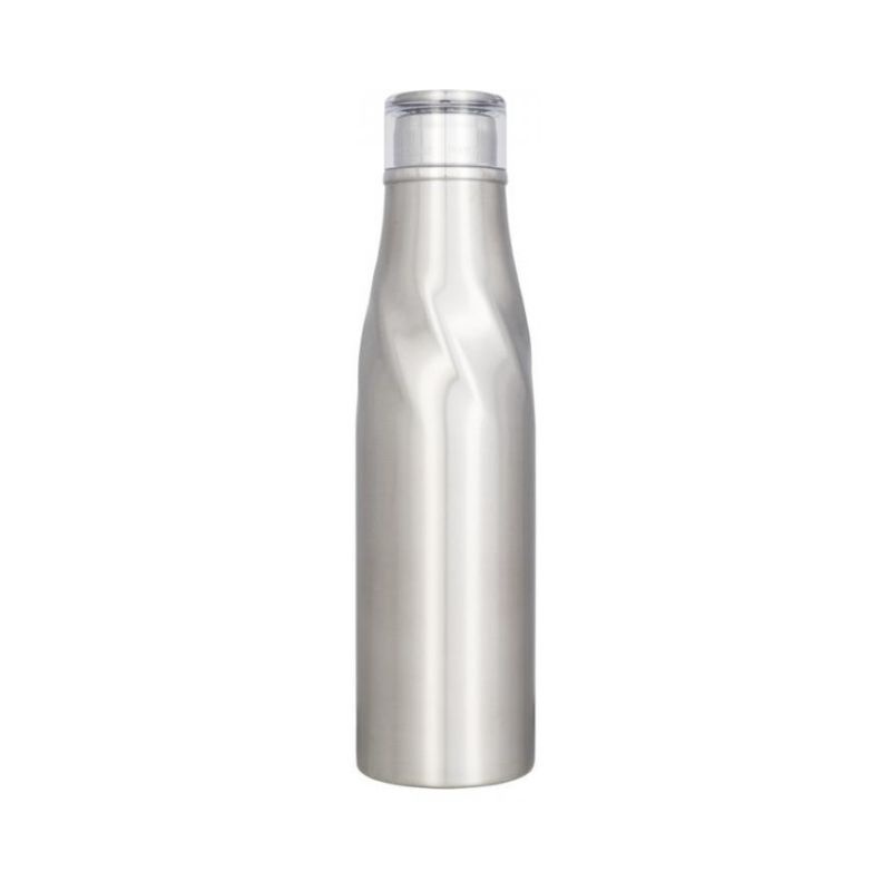 : Hugo vakuumisolerad flaska i koppar och med auto-stängning, silver