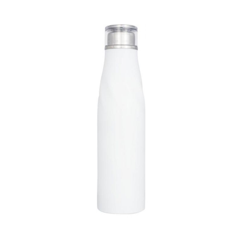 : Hugo vakuumisolerad flaska i koppar och med auto-stängning, vit