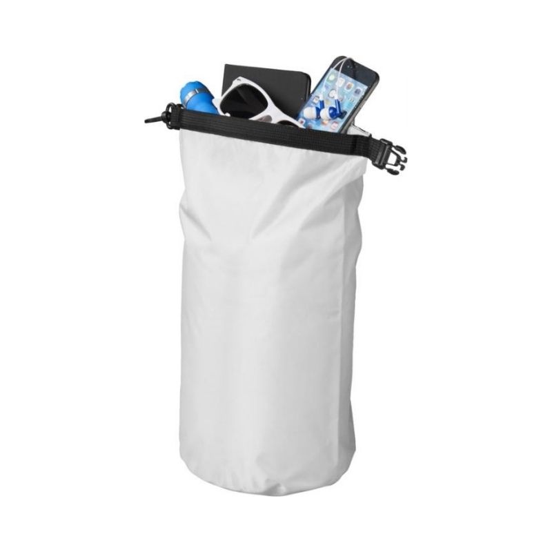 : Camper 10 L vattentät outdoorbag, vit