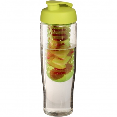 Logotrade profilprodukter bild: H2O Active® Tempo 700 ml sportflaska med uppfällbart lock och fruktbehållare