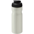 H2O Active® Eco Base 650 ml sportflaska med uppfällbart lock, Elfenbensvit / Solid svart