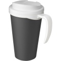 Americano® Grande 350 ml mugg med spillsäkert lock, Grå/vit