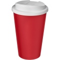 Americano® 350 ml mugg med spillsäkert lock, Röd/vit