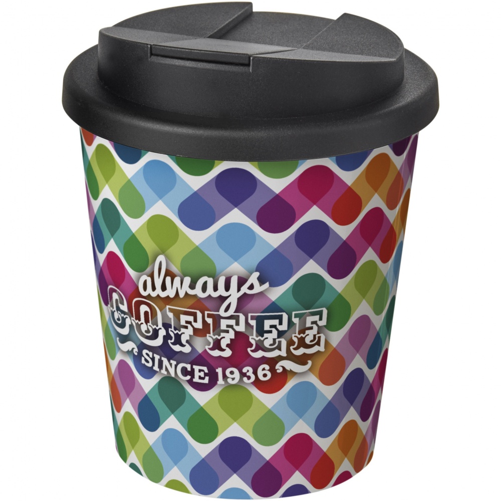 Logotrade reklamprodukter bild: Brite-Americano® Espresso 250 ml mugg med spillsäkert lock