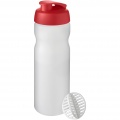 Baseline Plus 650 ml shaker-flaska, Röd / Frostad klar