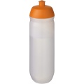 HydroFlex™ Clear 750 ml klämbar sportflaska, Orange / Frostad klar