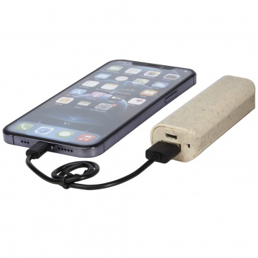 Logotrade profilreklam bild: Yoko 1 200 mAh powerbank i halm