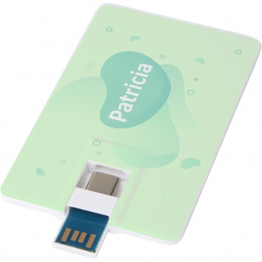 Logotrade kampanjprodukter bild: Duo slim 64 GB USB-enhet med Type-C och USB-A 3.0