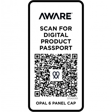 Logotrade reklamprodukter bild: Opal 6-panels keps av Aware™-återvunnet material