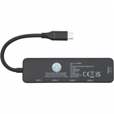 Logotrade presentreklam bild: Loop RCS multimedieadapter USB 2.0–3.0 av återvunnen plast med HDMI-port