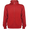 Montblanc unisex hoodie med hellång dragkedja, Röd