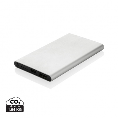 Logotrade reklamprodukter bild: 4.000mAh powerbank, type C, RCS återvunnen plast/aluminium