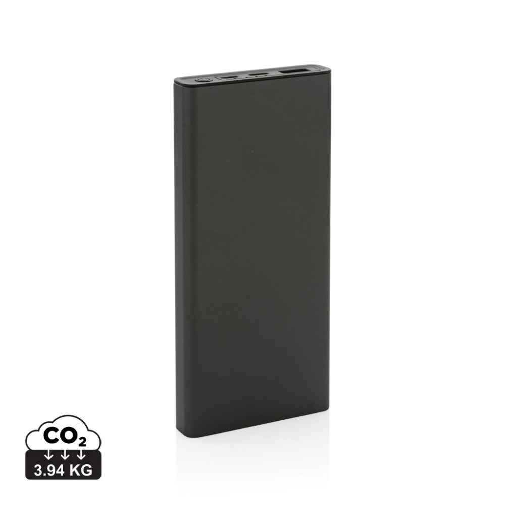 Logotrade profilreklam bild: Terra 10.000 mAh/18W powerbank RCS återvunnen aluminium