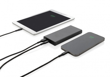 Logotrade profilprodukter bild: Terra 10.000 mAh/18W powerbank RCS återvunnen aluminium