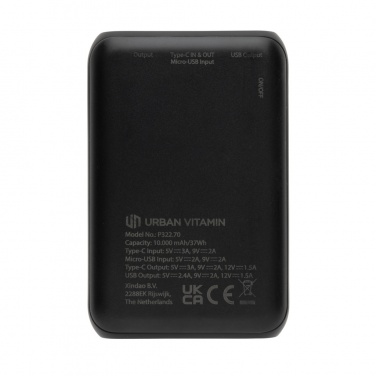 Logotrade profilprodukter bild: Urban Vitamin Alameda 10.000 mAh 18W PD powerbank