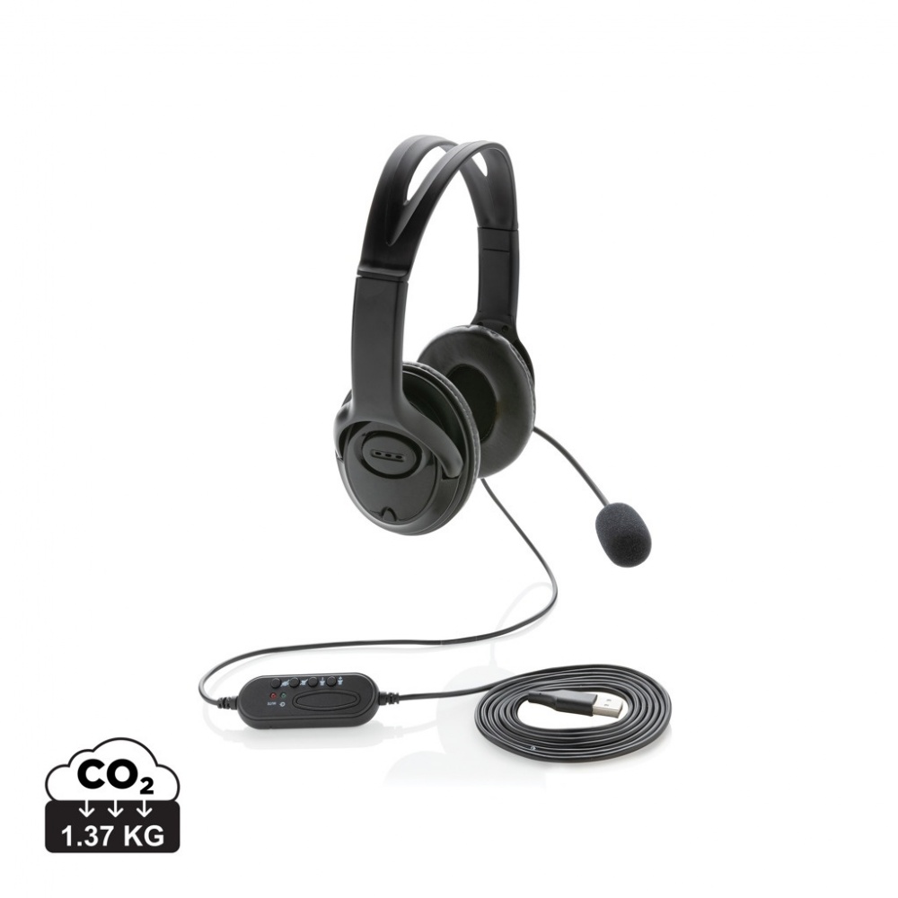 Logotrade profilprodukter bild: Over-ear headset med kabel