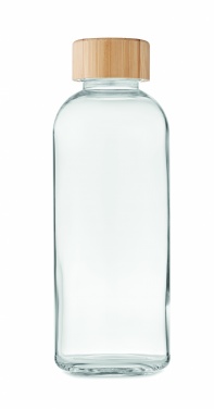 Logotrade profilprodukter bild: Glasflaska med bambulock 650ml