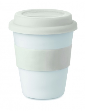 Logotrade reklamprodukter bild: Take away mugg PP silikon lock