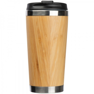 Logotrade presentreklam bild: Rostfri mugg BAMBOOGARDEN 400 ml