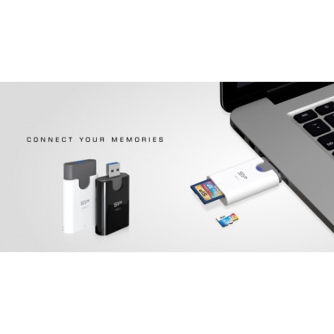 Logotrade profilprodukter bild: MicroSD- och SD-kortläsare Silicon Power Combo 3.1