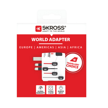 Logotrade profilreklam bild: SKROSS Pro 3-polig världsreseadapter