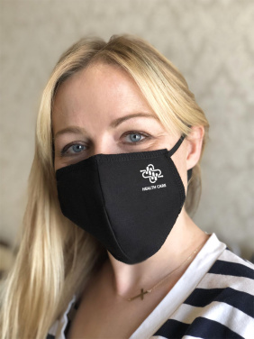 Logotrade reklamprodukter bild: SVART-SVART ansiktsmask i bomull 140116500